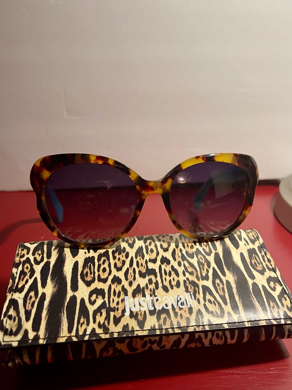 Just Cavalli Tortoiseshell Sunglasses with Gradient Dark Lenses w/ case,